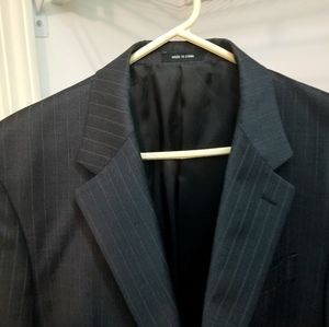 Chaps 40R Wool Dress Blazer Dark Grey